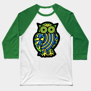 Psychedelic Owl Baseball T-Shirt